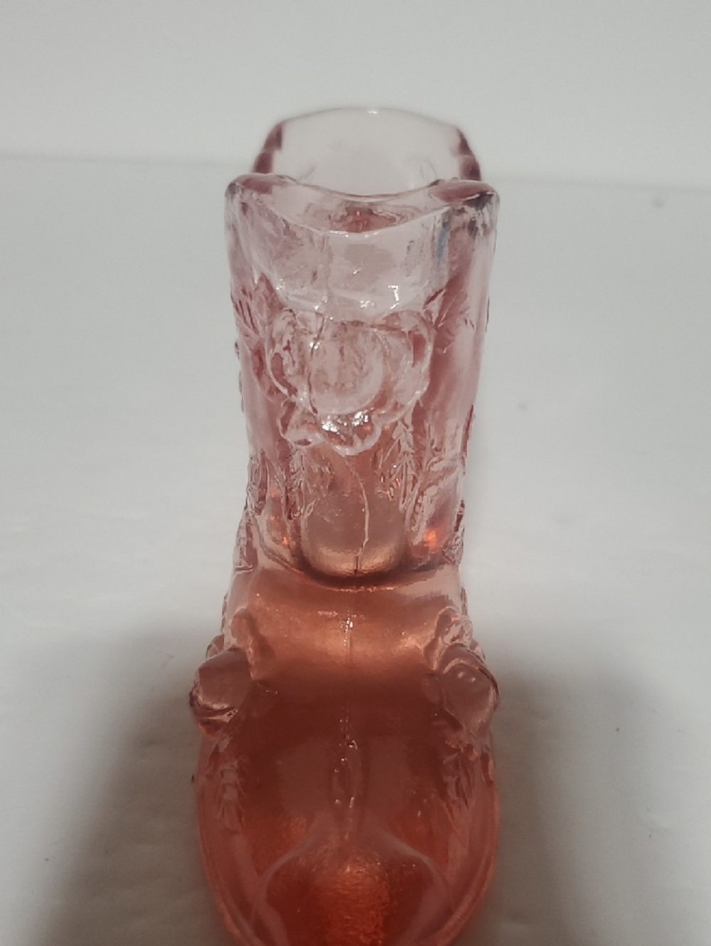 Fenton Pink Glass Decorative Shoe - Picture 3 of 4
